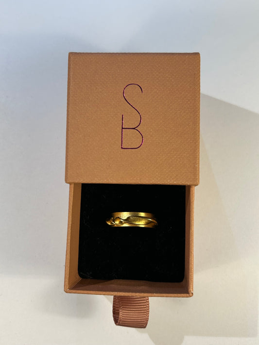 Silberring goldplattiert ( Looping )