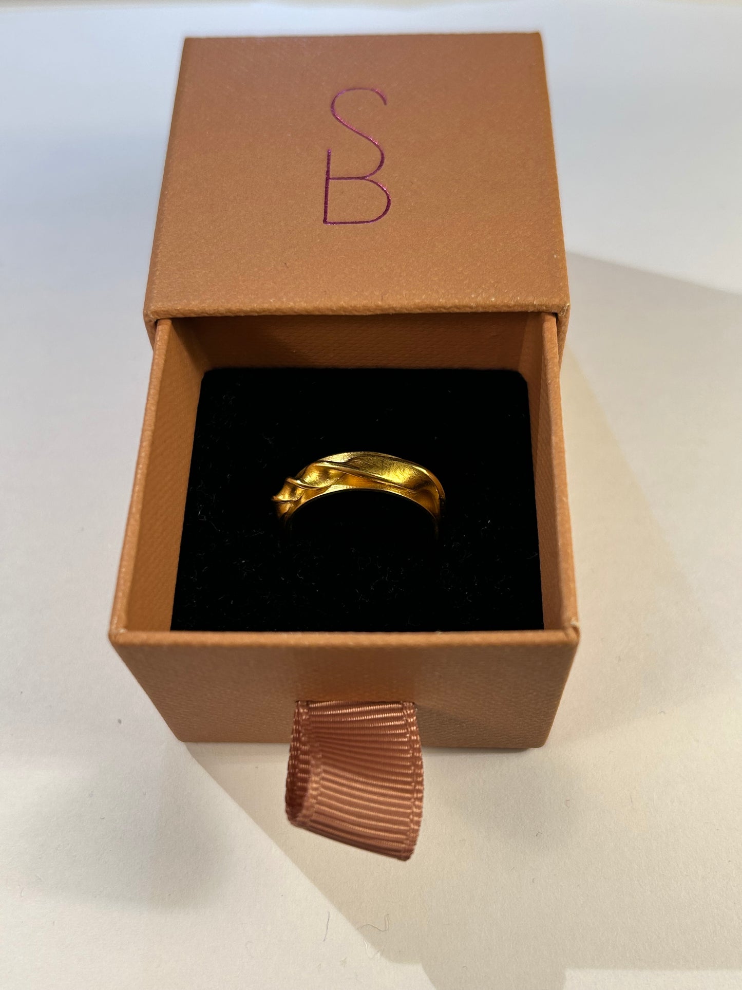 Silberring goldplattiert ( Looping )